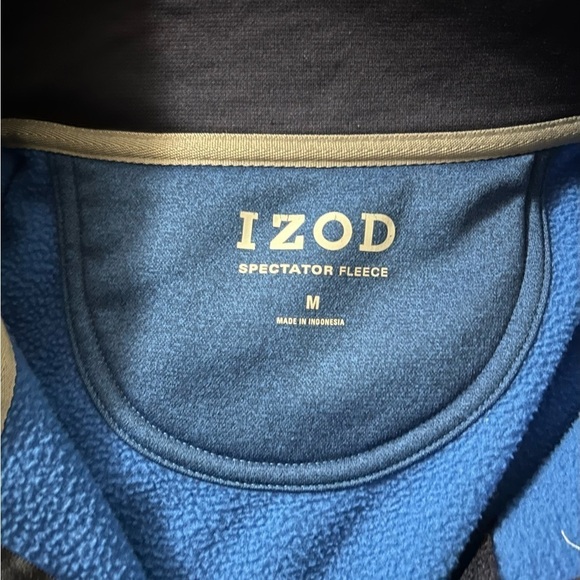 IZOD Mens Blue Full Zip Spectator Fleece Vest Size M - Picture 4 of 5